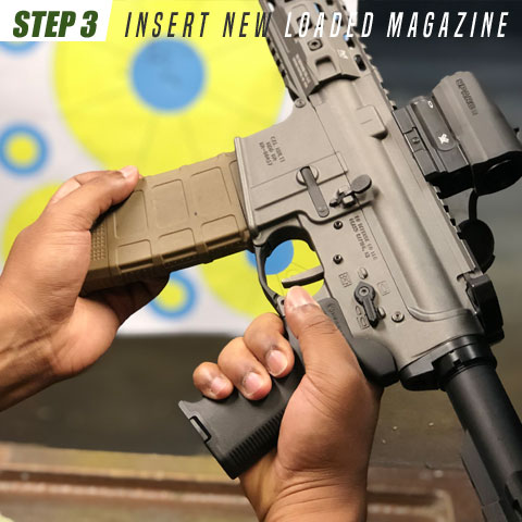 Insert new loaded magazine