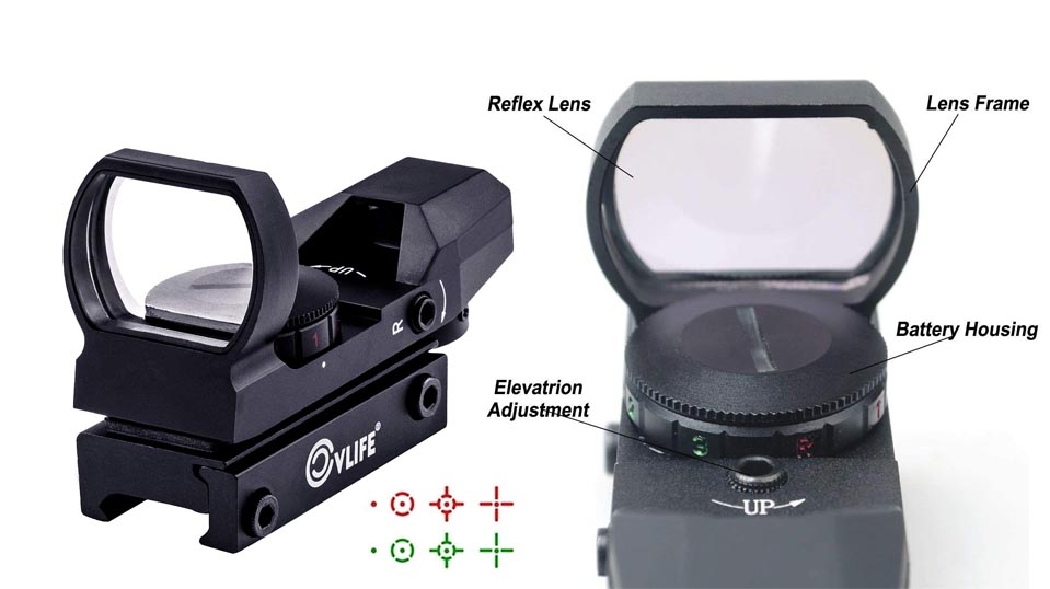 CVLIFE 1X22X33 Red Green Dot Sight