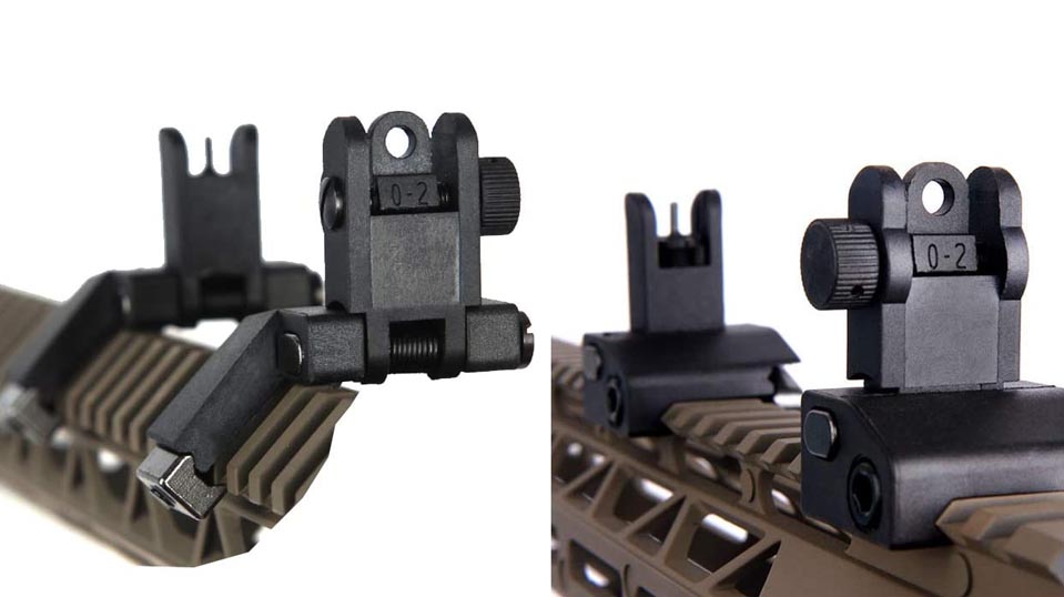 Ultralight 45/90 Degree Flip Up Backup Iron Sight